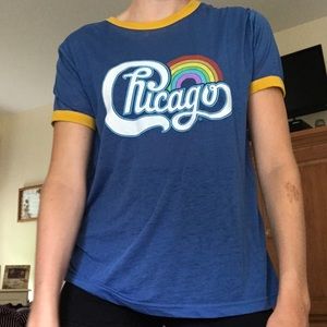 Rainbow Forever 21 Graphic Tee